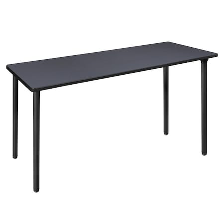 Regency Kee Folding Tables, 60 W, 24 L, 29 H, Wood, Metal Top, Grey MTF6024GYBK